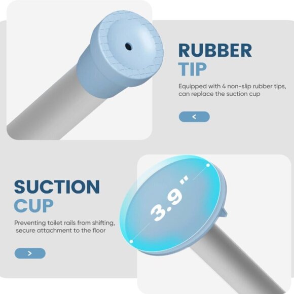 OasisSpace Stand Alone Toilet Safety Rail - Heavy‎ Duty Medical Toilet Safety - Picture 8 of 10